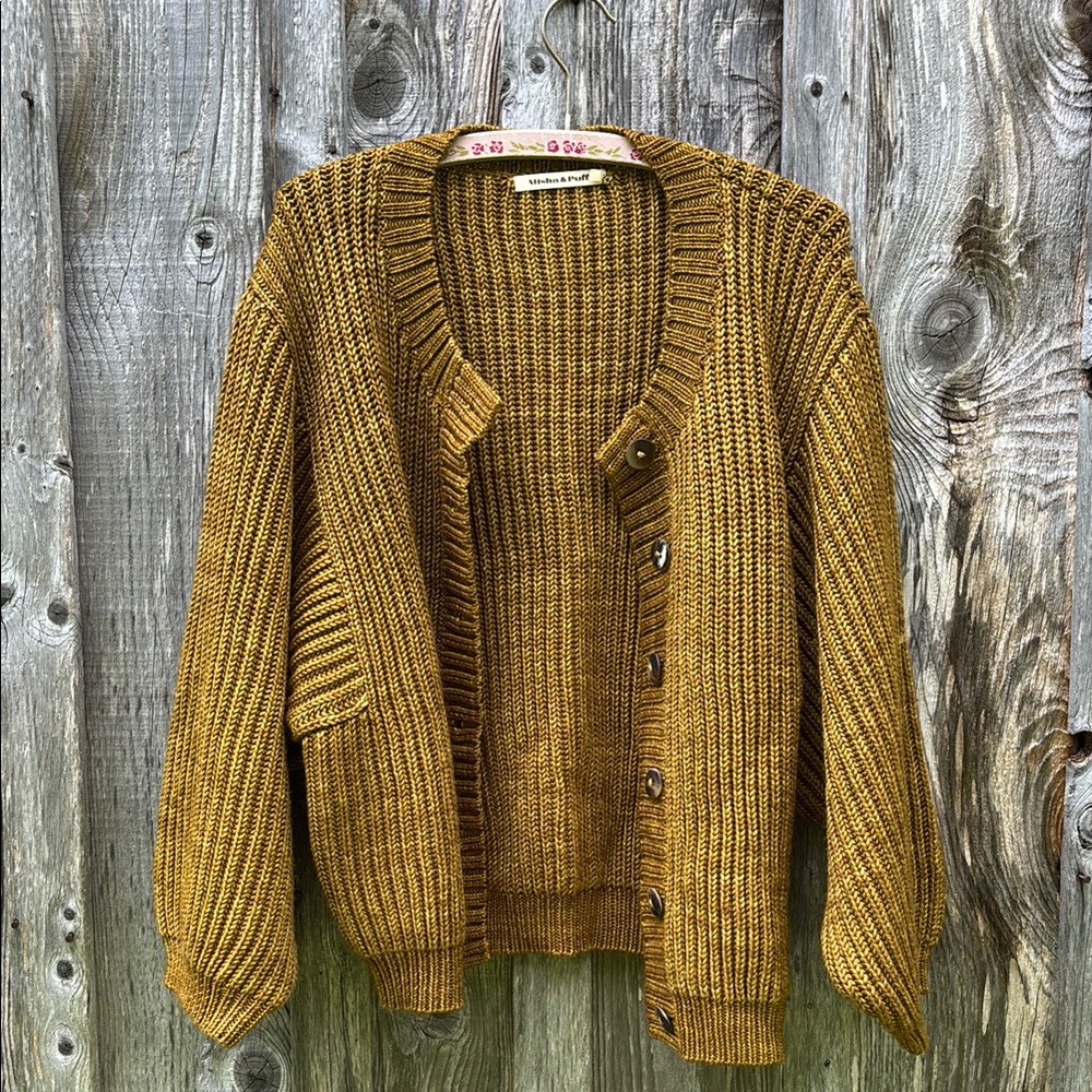 Misha and Puff Fisherman Cardi size xs/s Bronze
